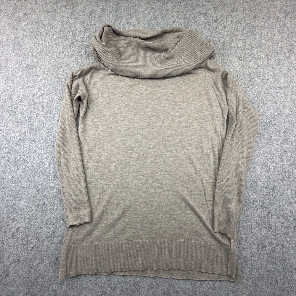 Caslon Womens Cowl Neck Tunic Sweater Taupe Brown Marl Size Medium RN58665